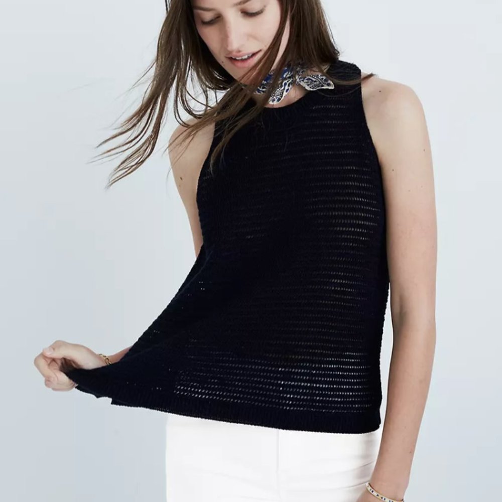 Madewell Openstitch Camila Crochet Sweater Tank